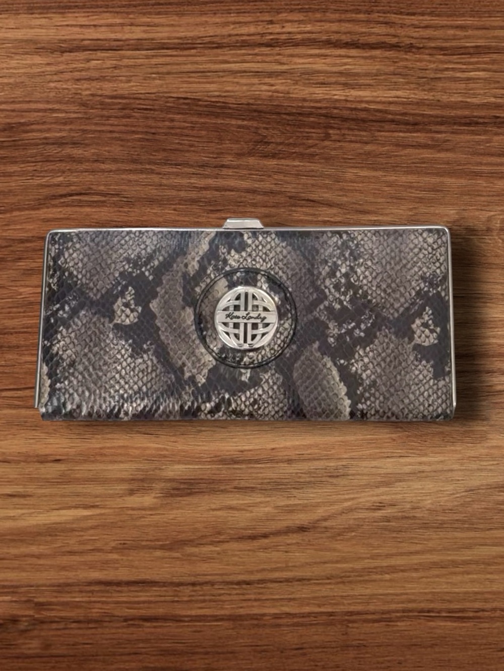 Kate Landry Snake Print Clutch Vintage Y2K